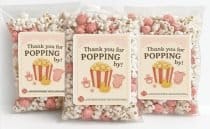 BABY SHOWER GIRL POPCORN BAGS (20 PACK)